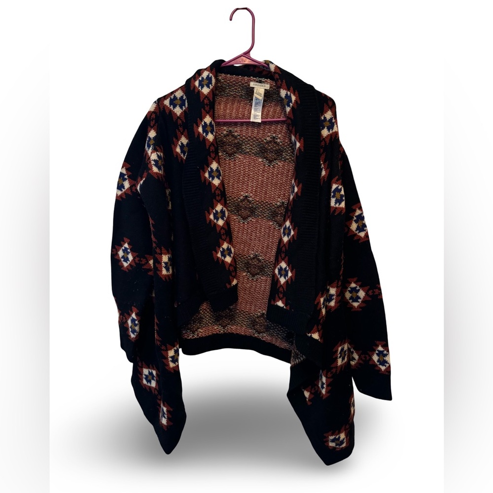 Forever 21 Multicolor Geometric Cardigan